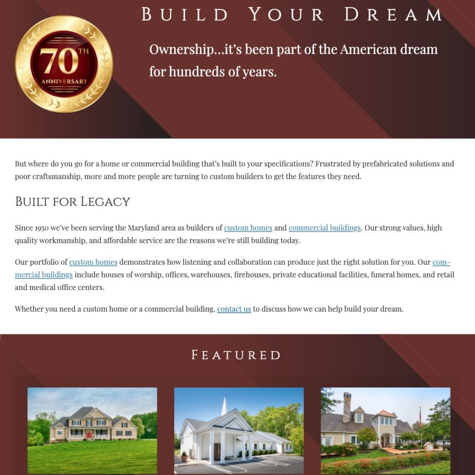 Jarrettsville Builders home page 2