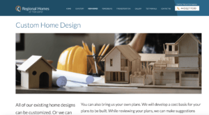 web design home building custom design