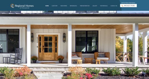 web design home building company home page